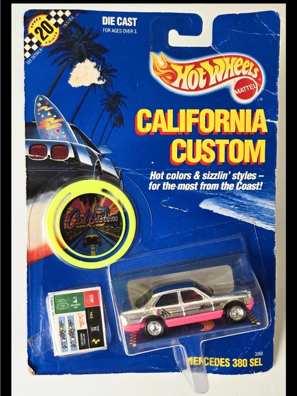 California Custom Mercedes 380 SEL Hot Wheheels Vintage Die-Cast Car by Mattel
